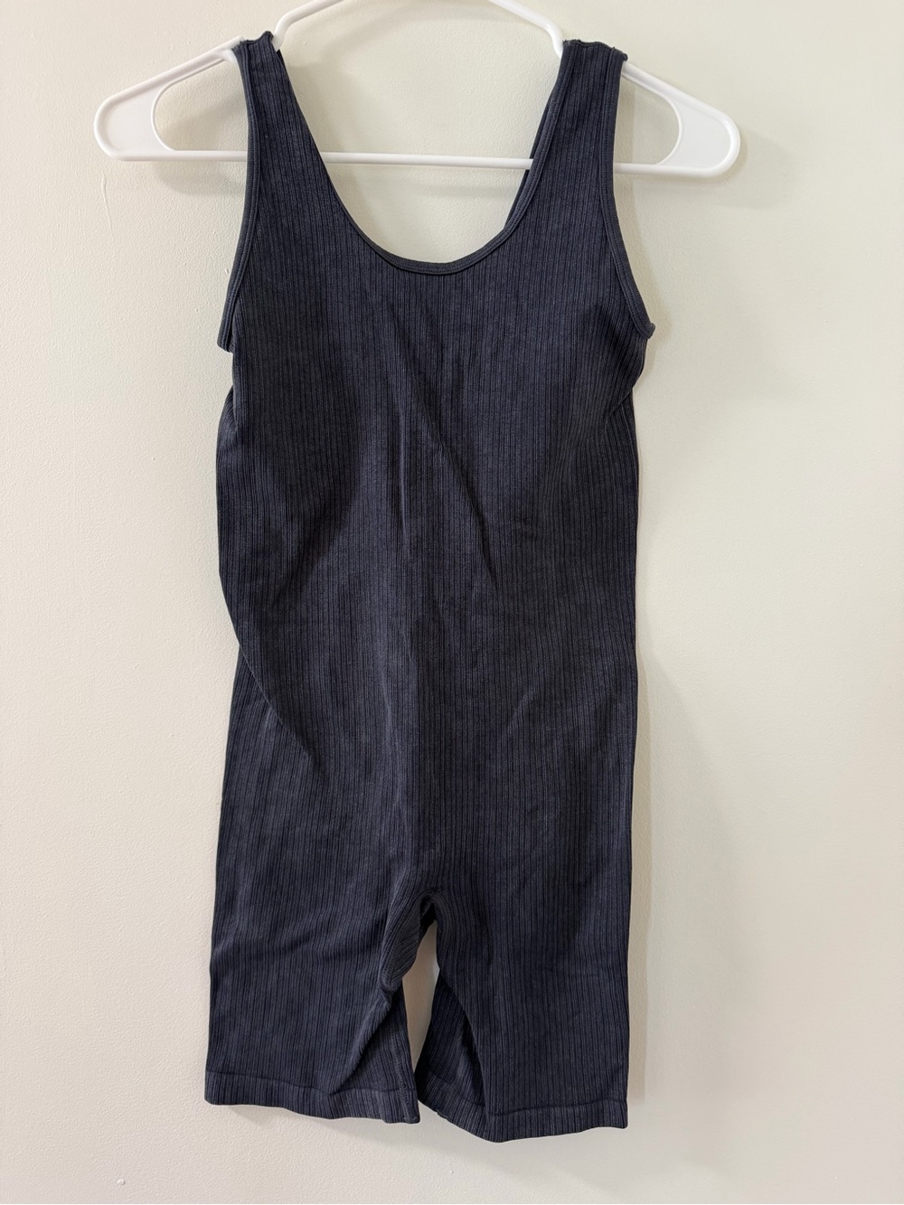 shosho Biker Romper Womens M Black Like New Ribbed Tank One Piece 24RMP03
